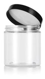 Clear 8 oz / 250 ml PET (BPA Free) Plastic Jar (8 pack) + Spatulas