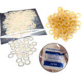 Pk of 5000 - Orthodontic Elastics Latext Rubber Bands - for Braces - 1/8 Inch Diameter - Color Amber - Great for Dreadlocks, Braids, Top Knots
