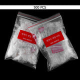 500pcs Foot False Nails Full Cover Coffin Acrylic Style Artificial Fake Nail Art Tips UV Gel Beauty Tools(Clear)