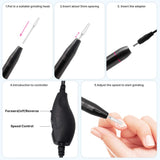 Nail Drill Machine, SHPTDJTIC Upgraded Professional Finger Toe Nail Care Electric Nail Polishing Machine Manicure Pedicure Kit Nail (black)