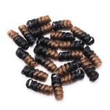 Ombre Toni Curly Crochet Hair Extensions Jumpy Wand Curl Twist Braiding Hair 20 Strands Spring Bounce Curly Stretched to 10 inch for African American Black Women 3 packs 90g Black to Dark Brown