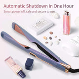 Professional Flat Iron for Hair,Beach Waves Design Hair Straightener and Curler 2 in 1 with Anion,Adjustable Temp,LCD Digital Display,Auto Shut-Off,Dual Voltage Travel Curling Iron Hair Styling Tools