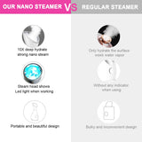 Face Steamer, Update Nano Ionic Facial Steamer Spa For Pores Warm Mist Humidifier Atomizer Sprayer For Home Sauna SPA Moisturizing Deep Cleaning Woman Man With Blackhead Remover, Hair, Band Massager