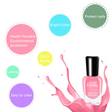 Abitzon NEW Nail Polish Set (10 Bottles) - Non-Toxic Eco-Friendly Easy Peel Off & Quick Dry Water Based Nail Polish