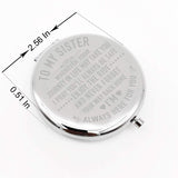 ALOVEA Sister Gifts from Sister Brother, Sisters Birthday Gift Ideas, for Girls, Engraved Gifts for Best Friend, Graduation Present for Her(to My Sister)