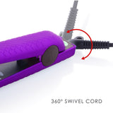 Herstyler Fusion Ceramic Flat Iron - Adjustable Temperature for Safe Styling - 1.25 Inch Ceramic Hair Straightener with Negative Ions - Purple Dual Flat Iron for Urbane Hairstyles (Purple)