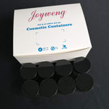 20gram/20ml Round Clear Empty Container Jars with Black Screw Lids Bulk for Lotions, Lip Balm, Makeup Samples - BPA Free (24 Pack, Black)