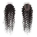 DÉBUT 3 synthetic Hair Bundles with easy Closure 29 inches 340g Deep Wave Hair Weave Hair Extension Heat Resistant (T042: Gradients Blonde)