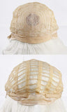 24'' Long Straight Wig Costume Anime Cosplay Wig Straight Bangs Synthetic Wigs (Golden Blonde) for Women With Wig Cap