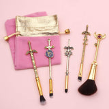 The Legend of Zelda Makeup Brushes Set Powder brush eyebrow brush, eye shadow brush, large fan brush 5pc suit.