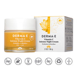 DERMA E Vitamin C Intense Night Cream, 2 oz, Cream White