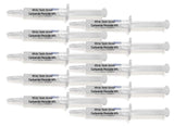 Very Strong 44% Carbamide Peroxide 10 Syringes of Teeth Whitening Gel - 1 LED Accelerator Light - 2 Trays - Shade Guide -Instructions Sheet - May cause sensitivity and gum irritation