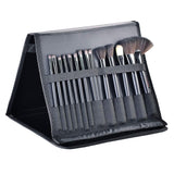 KIOTA - Professional Makeup Brush Folder, On-the-GO Makeup Artist Brush Storage Carrying Case, Black