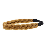 3 Hair Braid Headwraps Medium Plaited Braided Elastic Headband (Blonde)