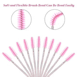170pcs False Eyelash Kit Include 20 Eyelash Packaging Box Eyelash Storage Case, 20 False Eyelash Tray, 30 Eyelash Extension Tweezers Applicator Tool, 100 Eyelash Brush Mascara Wands Applicator(Pink)
