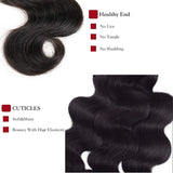 Natacee Sew In Virgin Hair Extensions Body Wave Unprocessed Raw Human Weft Hair Bundles Weave Soft Salon Quality for Women (Natural Black Color 26" 100g)