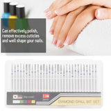 Nail Art Drill Kit, 30Pcs/Set Diamond Grinding Head Nail Art Drill Polish Head Kit Nail Drill Machine Accessories, Nail Polishing Machine Manicure Pedicure Bits(B)