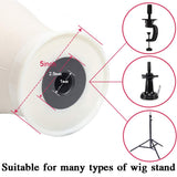 BaiHong 21 inch Training Mannequin Head with Table Clamp Stand Professional Poly Canvas Block Head Making Hair Weave and Styling Mannequin Head with Mount Hole (21 inch)