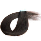 Tape in Hair Extensions Dark Brown 100% Remy Human Hair 12''-24'' Double Side Tape Seamless Skin Weft Rooted Tape on Natural Hair Extensions 20pcs Long Straight Silky 20 inch 50g