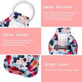 24 Pieces Travel Bottles Keychain Holders Set, Include 8Pcs Wristlet Keychain, 8Pcs Bottle Holder & 8Pcs Reusable 30ml Bottles for Lotion and Liquids