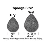 Konjac Facial Sponge (6 Pack) Individually Wrapped Pure (White), Bamboo Charcoal (Black), and Turmeric (Yellow) Konjac Drop Shape Sponges Offer a Gentle Cleansing Experience for Softer Skin