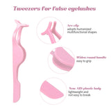 170pcs False Eyelash Kit Include 20 Eyelash Packaging Box Eyelash Storage Case, 20 False Eyelash Tray, 30 Eyelash Extension Tweezers Applicator Tool, 100 Eyelash Brush Mascara Wands Applicator(Pink)