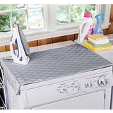 Houseables Ironing Blanket, Magnetic Mat Laundry Pad, 18.25"x32.5", Gray, Quilted