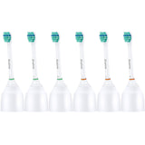 Brushmo Compact Premium Replacement Toothbrush Heads Compatible with Sonicare e-Series HX7012, 6 Pack