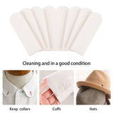 Disposable Collar Protector Pads - 40 Pack Self-Adhesive Neck Liner Pads Feel Fresh & Dry All Day, Invisible Protection Hats Liner Caps Against Collar Sweat & Stains (Portable Version 40Pack)