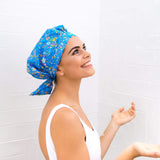 Luxury Eco Shower Cap For Women - Made From 100% Recycled Materials. Stylish, Sustainable, Cute Reusable Shower Cap. Perfect Eco Friendly Gift (Mama Bear)