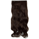 FIRSTLIKE Thick Hair Extensions 4pcs Per Set Curly Wavy Clip In On Hair Extensions 24" Curly Wavy Long Hair Extension Soft Silky Hairpieces for Women (280 Gram, Medium Brown)