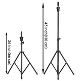 DANSEE Wig Stand Tripod Metal Mannequin Head Tripod Stand Adjustable 43 inch (Black)