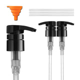 Amorix 3PCS Dispenser Pump | Shampoo and Conditioner Bottle Pump 28/410 Black Dispensing Pump Fits 33.8 oz 1 Liter Bottles with Free Funnel for Lotion, Beauty Products, Castile Liquid Soap