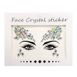 Vtrem 10 Sets Festival Face Jewels Stickers, Mermaid Crystal Face Gems Glitter, Rhinestone Temporary Tattoos Decorations for Music Festival Party, Eyes Face Body