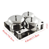 Stainless Steel Salon Nail Art Tool Cleaner Manicure Cosmetic Makeup Tools Alcohol Pot Tray Container Organizer Holder with Lid - 1 Large Pot & 2 Small Pots & Tray
