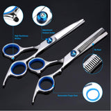 Professional Hair scissors for cutting hair thinning shears Barber scissors set for men and women. Shears for hair cutting Salon Barber and Family Kit