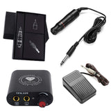 Romlon Tattoo Pen Kit - Complete Tattoo Machine Kit Rotary Tattoo Machine Pen Mini Power Supply 20Pcs Cartridge Needles Skin Practice Foot Pedal Tattoo Accessories for Beginers Tattoo Artists