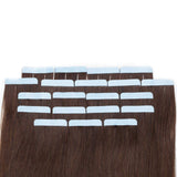 14 Inch Remy Tape in Human Hair Extensions 20pcs 40g/pack #4 Medium Brown Balayage Long Straight Hair Seamless Skin Weft Invisible Double Sided Tape