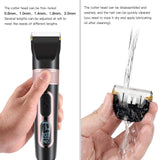 Hair Clippers for Men Professional Cordless Hair Trimmer Rechargeable Mens Haircut Grooming Set with LED Display and 4 Guide Combs for Heads, Beards，all Body Grooming Kit