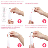 Electric Epilators Kit for Women by TOUCHBeauty, 4 in 1 Face Nose Hair Eyebrow Bikini Trimmer for Skin, Cordless with Portable Case Battery Powered