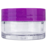 Beauticom 20G/20ML Clear Round Sample Container Jars with Purple Lids for Lotion, Creams, Toners, Lip Balms, Cosmetic, Makeup - BPA Free (48 Pieces)