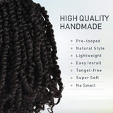 Flotig Pre-twisted Passion Twist Hair for Crochet 10 Inch 8Packs Dark Brown Pre-looped Passion Twists Crochet Hair Extension Pretwisted Synthetic Crochet Braids (10 Inch 8Packs, 2#)