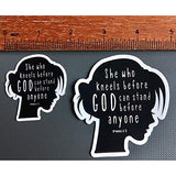 Romans 8:31 | Christian faith stickers about Jesus, the Bible, prayer | Waterproof