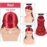 3+2 Silky Durag & Wave Cap Sets, Satin Doo Rags Compression Cap Pack for Men, K