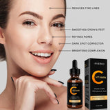 Yuesuo Vitamin C Serum for Face with Hyaluronic Acid and Vitamin E Facial Serum, Organic Anti Aging Serum for Sun Damage, Acne, Brighten Hydrate, Collagen Booster，anti Wrinkles, Fine Lines, Age spot