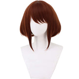 CSGZJYH Anime Cosplay Wig for My Hero Academia Shinsou Hitoshi Synthetic Wig with Free Wig Cap (Red-brown)