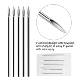 Combofix 100Pcs Ear Nose Piercing Needles 316L Stainless Steel Mixed Sizes 12G,14G,16G,18G and 20G Body Piercing Needles Supply Tattoo Machine Tool Supply Body Piercing Tool(100Pcs)