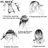 Kinky Curly Clip In Hair Extensions Clip Ins Human Hair for African American Women 8A Grade Unprocessed Brazilian Virgin Hair Natural Color 20 Inch FU SHEN