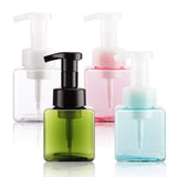 Foaming Shower Pump Container, Suream 4 Pack 8.45oz/250ml Plastic Refillable Hand Soap Dispenser for Lotion, Shampoo, Conditioner, Empty Square Bottle for Bathroom Body Wash, Kitchen Vanity, Travel