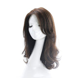 Synthetic Wig,Brown mixed color medium long wig,Curly Natural Looking Long Synthetic Hair, Heat Resistant Full Wig for Women,22in